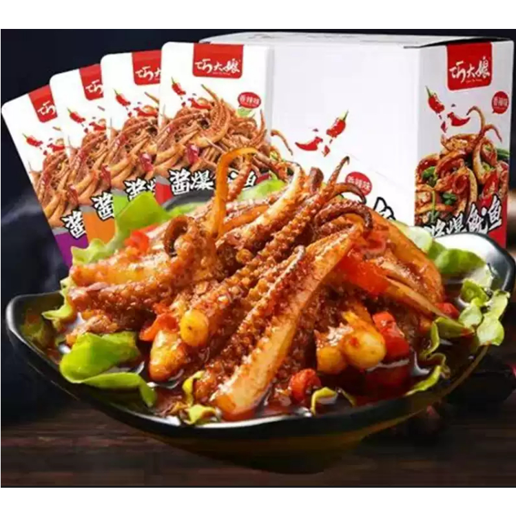 ปลาหมึก You yu  金磨坊鱿鱼 ปลาหมึกซอสเผ็ดหม่าล่า เคี้ยวหนึบ 16g