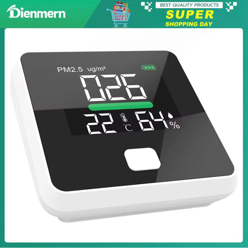 พร้อมส่ง!! เครื่องวัดฝุ่น PM2.5 Dienmern รุ่น DM103B วัดผล 3 in 1 หน้าจอ LED ขนาดใหญ่แสดงผลแม่นยำ