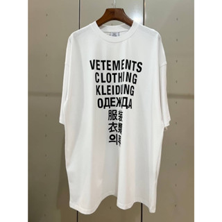 VETEMENTS TRANSLATION T-SHIRT เสื้อยืดคอกลมแขนสั้น แบรนด์เวตมองต์ส