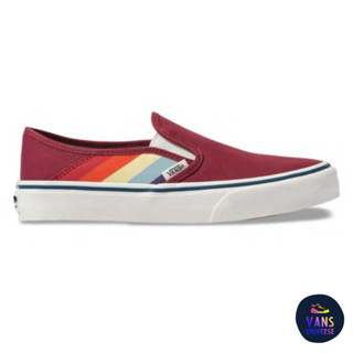 [ของแท้ ส่งฟรี จากไทย] VANS SLIP-ON SF - RAD RAINBOW BIKING RED/MARSHMALLOW