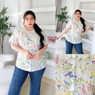 🔥Plussize🔥เสื้อคนอ้วน🔥 S รอบอก 48    M รอบอก 52    L รอบอก 56