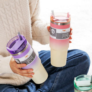 MOJU HAN แก้วเก็บความเย็น สเตนเลสแท้ ขนาด 30 ออนซ์900ml แถมหลอดมาในตัว พร้อมส่งจากไทย สินค้าจริง