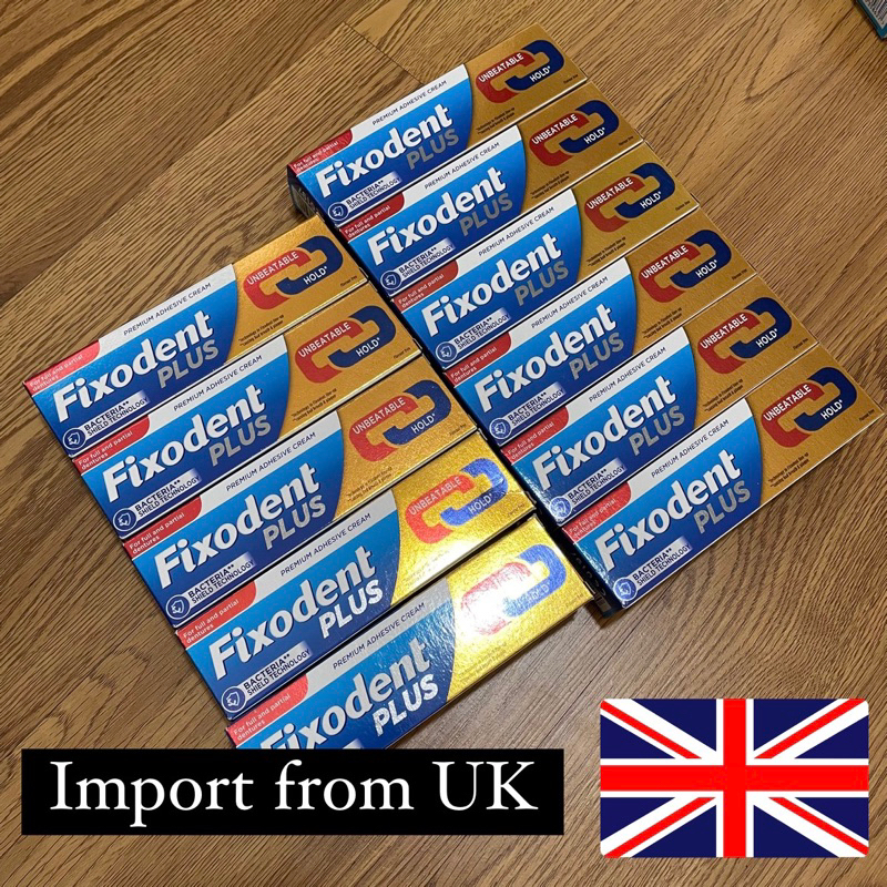 Fixodent Plus Unbearable &amp; Hold ครีมติดฟันปลอมที่นิยมมากในอังกฤษและอเมริกา ป้องกันแบคทีเรียที่ทำให้เกิดกลิ่นปาก ติดแน่น