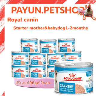 Royal Canin Starter Mousse EXP.07/2024 (ลูกหมา/หมาป่วย/แม่หมา) สตาร์ทเตอร์มูส 195g 12 กระป๋อง สตาร์ทเตอร์ มูส