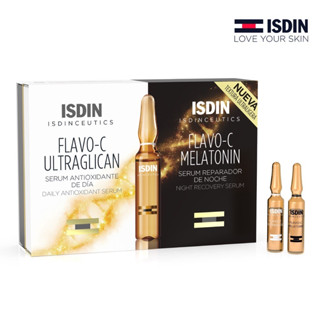 [พร้อมส่ง] แบ่งขาย ISDIN Flavo-C Ultraglican &amp; Melatonin Ampoules 2ml (DAY &amp; NIGHT) หมดอายุ 2024