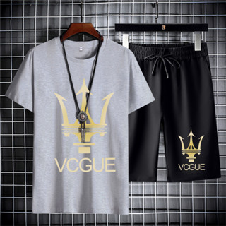 D419+DKC419B ชุดเซ็ทเสื้อแขนสั้น+กางเกงขายาว ใส่ได้ทั้งชายและหญิงผ้านุ่มใส่สบาย.ลายแฟชั่น