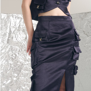 PIA Pocket Collection - Zippy Vest / Crop Top / Long Skirt