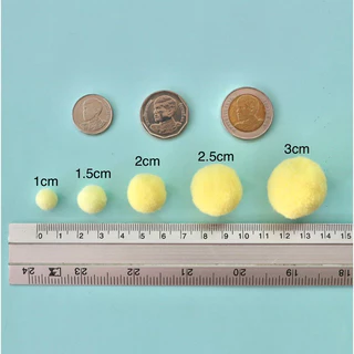 ปอมปอมคละขนาด คละสี 1cm-3cm (20กรัม /130-135 ลูก)
