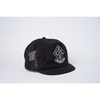 SECRET SEALING BAG SCSL : SHORT BRIM TRUCKER CAP BLACK - หมวกตาข่ายสะท้อนแสง