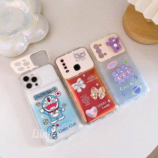 เคสขาตั้งลายการ์ตูนมาใหม่ปิดกล้องกระจก for iPhone 6 6Plus 7 7Plus for iPhone11 12 12PROMAX 13 13PROMAX 14 14PROMAX