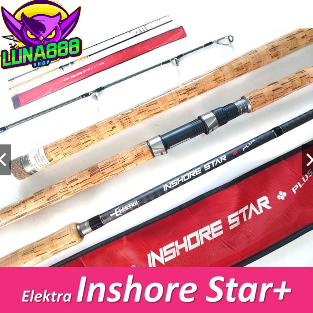คันเบ็ด Elektra Inshore Star Plus + คันหน้าดิน เบท/สปิน กราไฟท์ ด้ามก๊อกเคลือบ 8-10 ฟุต