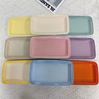 French LC10 inch long plate 27CM rectangular plate fish plate sushi plate long plate household dinner plate Dim sum plat