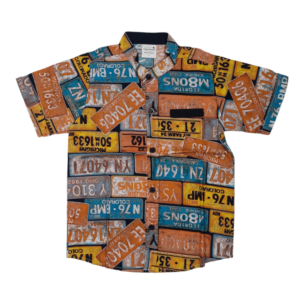 เสื้อเชิ้ตแขนสั้นลายตัวเลขN76