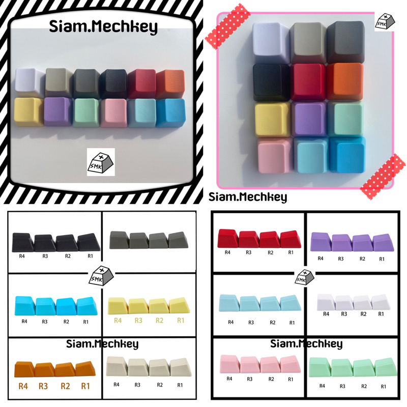 พร้อมส่ง ของแท้ คีย์แคป สี PBT คุณภาพดี OEM profile R1 R2 R3 R4 blank keycapไม่พิมพ์อักษรMechanical Keyboard<p>“><center><h4></h4><p><p><font color=