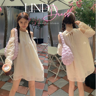 🌤️ ลด 40.- ใส่โค้ด INNIAUG 🍊(พร้อมส่ง🧴) innimolly.studio♡ เดรสเว้าแขน linda dress #IM413