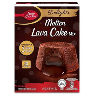 betty crocker molten lava cake 400g. แป้งทำช็อกโกแลตลาวาเค้กสำเร็จรูป