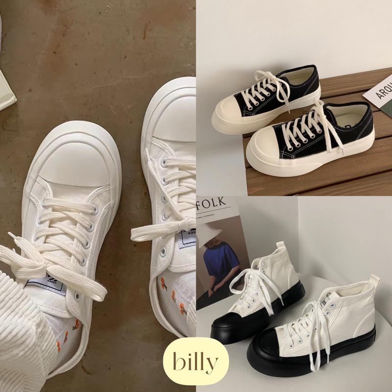 ✴︎ Billy shoes (5) รองเท้าผ้าใบขอบหนา เสริมส้น