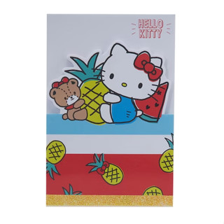 [ลิขสิทธิ์แท้จากชอป]  SALE2023,,มาใหม่(ราคาป้าย 690) สมุดฉีก A6 Hello Kitty Die Cut Summer สีแดง