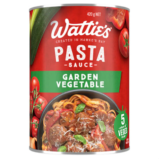 วัตตี้ พาสต้าซอสผักสวนครัว 420 กรัม - Garden Vegetable Pasta Sauce 420g Watties brand