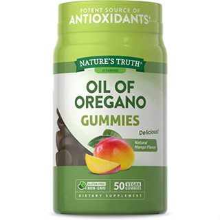 🥭Natures Truth Oil of Oregano Gummies | Vegan, Gluten Free &amp; Non-GMO Supplement | Natural Mango Flavor | 50 Count🥭