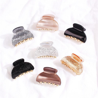 กิ๊บติดผม Glitter Hair Claw กว้าง 4 cm. วัสดุกลิตเตอร์ เรียบหรูคลาสสิค ขนาดกะทัดรัด พร้อมส่งในไทย!!!