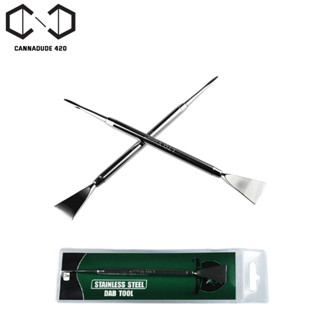 Stainless Dab tools ไม้เขี่ย ไม้ตักออย 2 หัว A/B