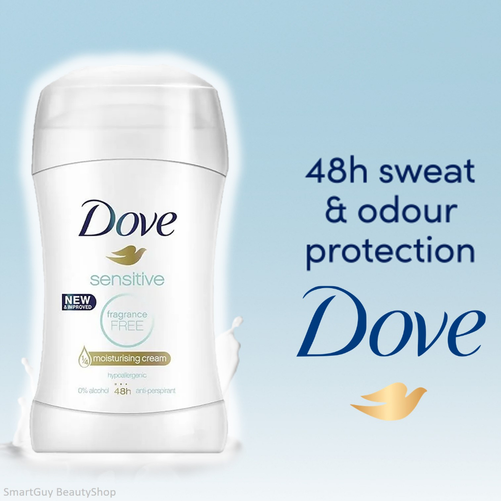 Dove Sensitive Fragrance Free Moisturizing Cream Stick ผลิตภัณฑ์ระงับกลิ่นใต้วงแขนแบบแท่งสติ๊กสูตรอ่อนโยนสำหรับผู้หญิง