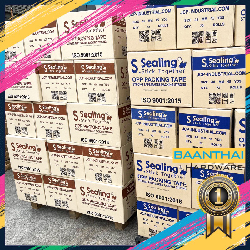 เทปกาว เทปใส OPP 2นิ้ว 100หลา  ยกลัง 72ม้วน แบบหนา ราคาคุ้ม เทป สี ใส เทปติดกล่อง ปิดกล่อง