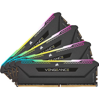 64GB (16GBx4) DDR4 3600MHz RAM (แรมพีซี) CORSAIR VENGEANCE PRO RGB (CMH64GX4M4D3600C18)