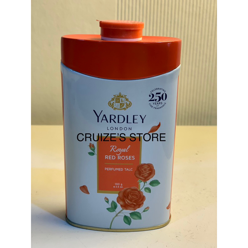Yardley Powder Red Rose 100 G. แป้งยาร์ดเลย์กลิ่นกุหลาบแดงขนาด 100 กรัม