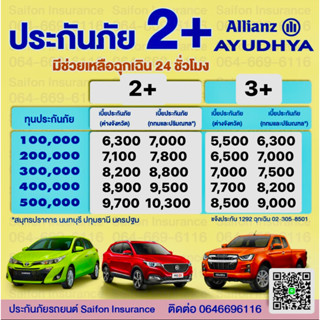 อลิอันซ์ 2+ 3+ ป2+ ป3+ ประกันชั้น2+ 3+ บ.อลิอันซ์ ประกันภัย ‼️มีช่วยเหลือฉุกเฉิน 24 ชม‼️