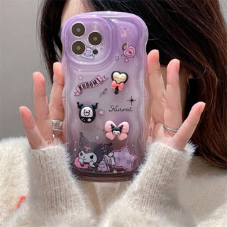 เคสขอบหยักคุโรมินูน เคสขอบหนากันกระแทก for iPhone 13 Pro max 14 14Pro 14Promax 7 8 7Plus 8Plus XS MAX XR 11 12 12Promax