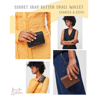 [Preorder] กระเป๋าสตางค์ Charles and Keith รุ่น Sonnet Snap-Button Small Wallet