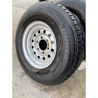 XCD 225/75R14 กลางปี21 /1คู่ พร้อมกะทะกลึง 14 กว้าง 7 นิ้ว 6 รู TCPY ใส่ ISUZU ปี19 FORD ฟรอนเทีย บรรทุกหนักสูงสุด 4 ตัน