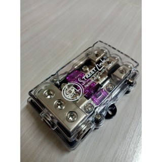 ฟิวส์เครื่องเสียงรถยนต์ 12-24 V.ฟิวส์เข้า 1ออก3 ขาก้ามปู(100 แอมป์)ทั้ง 3ขาวัสดุเกรดเอ พร้อมฝาครอบพลาสติกใสกันน้ำกันร้อน