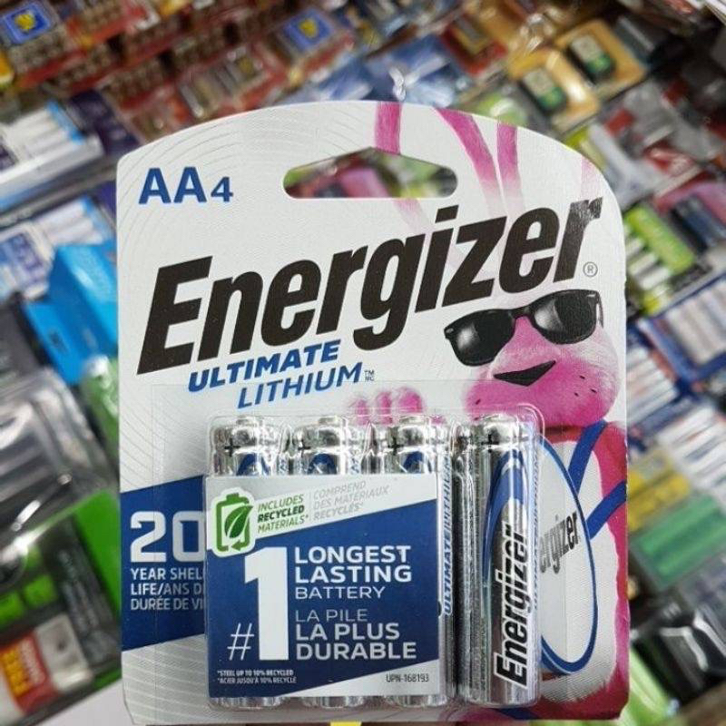 ถ่าน Energizer Ultimate Lithium AA ( ชาร์จไม่ได้) 1.5V 4ก้อน ของใหม่ ของแท้