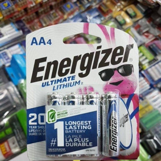 ถ่าน Energizer Ultimate Lithium AA ( ชาร์จไม่ได้) 1.5V  4ก้อน ของใหม่ ของแท้