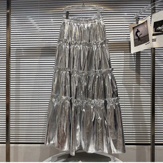 metallic skirt สวยงาม หรูหรา-Preorder