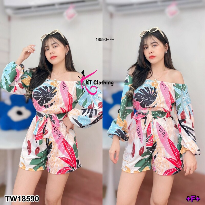 ส่งไว 1-2วันถึง 18590 Set 2 ชิ้น เสื้อเปิดไหล่ แขนยาวทรงบอลลู+กางเกงขาสั้น #ชุดเที่ยวทะเล #ชุดสงกรานต์ #ชุดรับซัมเมอร์ # ราคา ถูกที่สุด ดีลบีเคเค แกลเลอรีภาพที่ 6