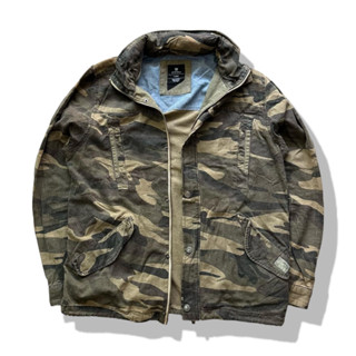 Cotton On Camo Hooded Jacket รอบอก 46”