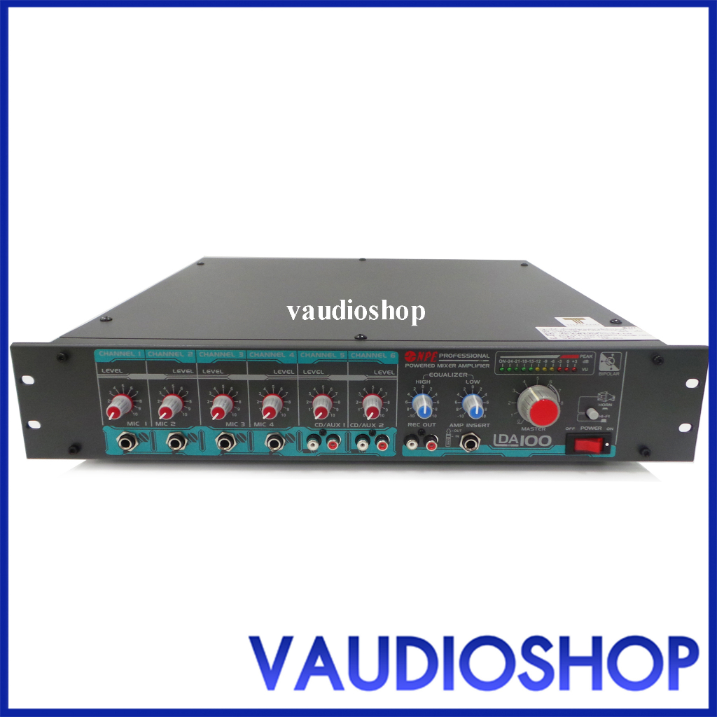 NPE LDA-100 เครื่องขยายเสียง Power Mixer พาวเวอร์ แอมป์ เครื่องขยายเสียง เพาเวอร์มิกซ์ เอ็นพีอี LDA100
