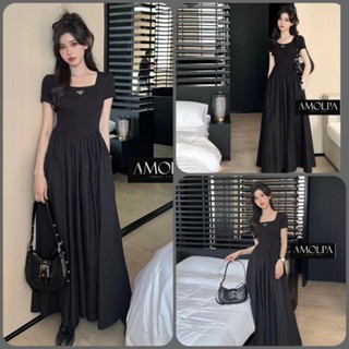 MAXI DRESSยาว​  PRADAพร้อมเข็มขัด  สวยหรู ดูแพงสุดๆ