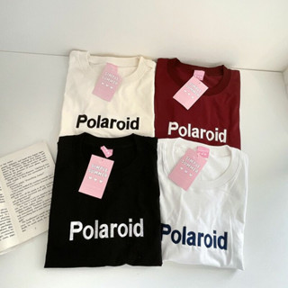 Polaroid เสื้อโอเวอร์ไซส์ เสื้อปัก เสื้อยืด ผ้าคอนตอนแท้ ตัดเย็บในไทย