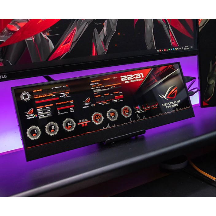 จอเดสก์ท็อปขนาดเล็กตรวจสอบอุณหภูมิ AIDA64