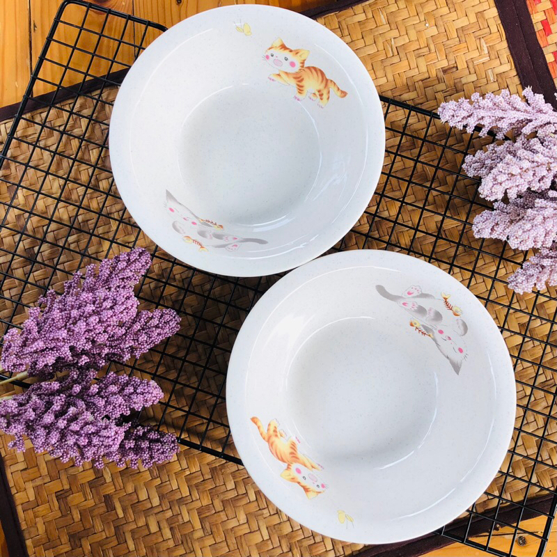 ถ้วย ชามเซรามิค ลายแมว KONEKO JAPAN มือสอง จากญี่ปุ่น