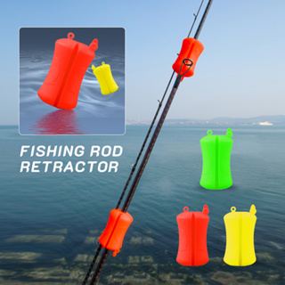 🎣1/2Pcs Rod Fixed Ball Fishing Rod Retractor ซิลิโคนยืดหยุ่น Anti-Collision แบบพกพาตกปลา Rod Stopper อุปกรณ์ตกปลา