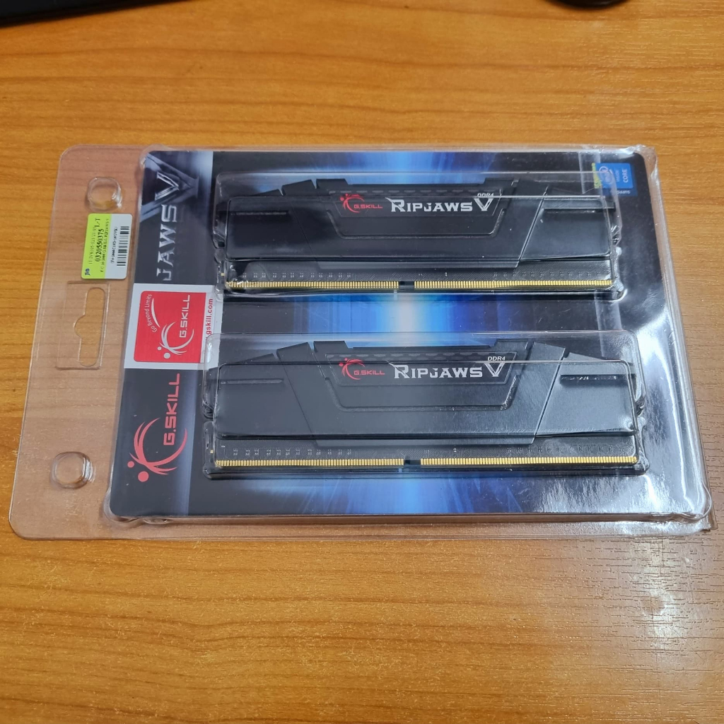 แรมพีซี 16GB (8GBx2) DDR4 2666MHz RAM (หน่วยความจำ) G.SKILL RIPJAWS V (BLACK)