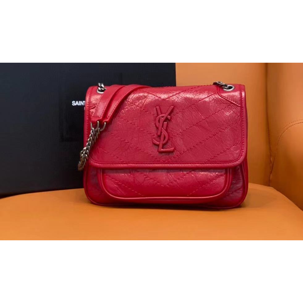 Ysl​ baby​ niki​ shoulder​ bag​ VIP​ Red