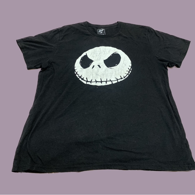 เสื้อยืด มือสอง ของแท้ Disney Tim Burton’s The Nightmare Before Christmas T-Shirt Jack Men's size XL