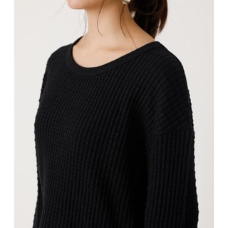 มือ 1 ป้ายห้อย เสื้อ short black knit size F azul by moussy เสื้อแขนยาว สีดำ